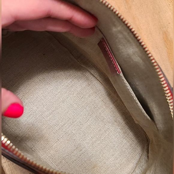 Gucci mini satchel *Red *Leather *GG Embossed - Picture 5 of 14